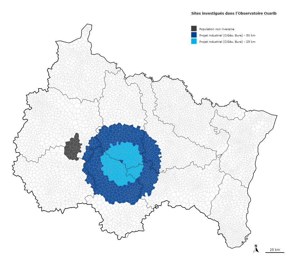 Carte des zones couvertes par Osarib